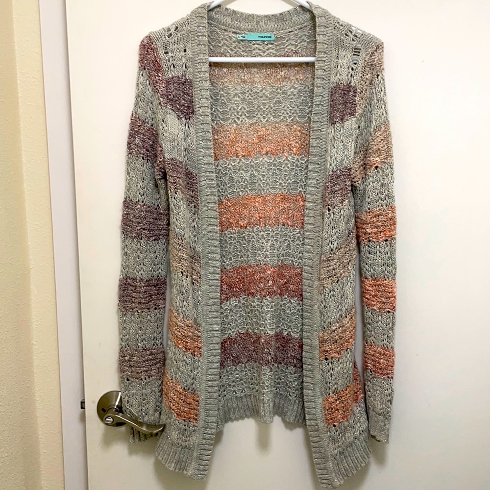 Ombré striped cardigan